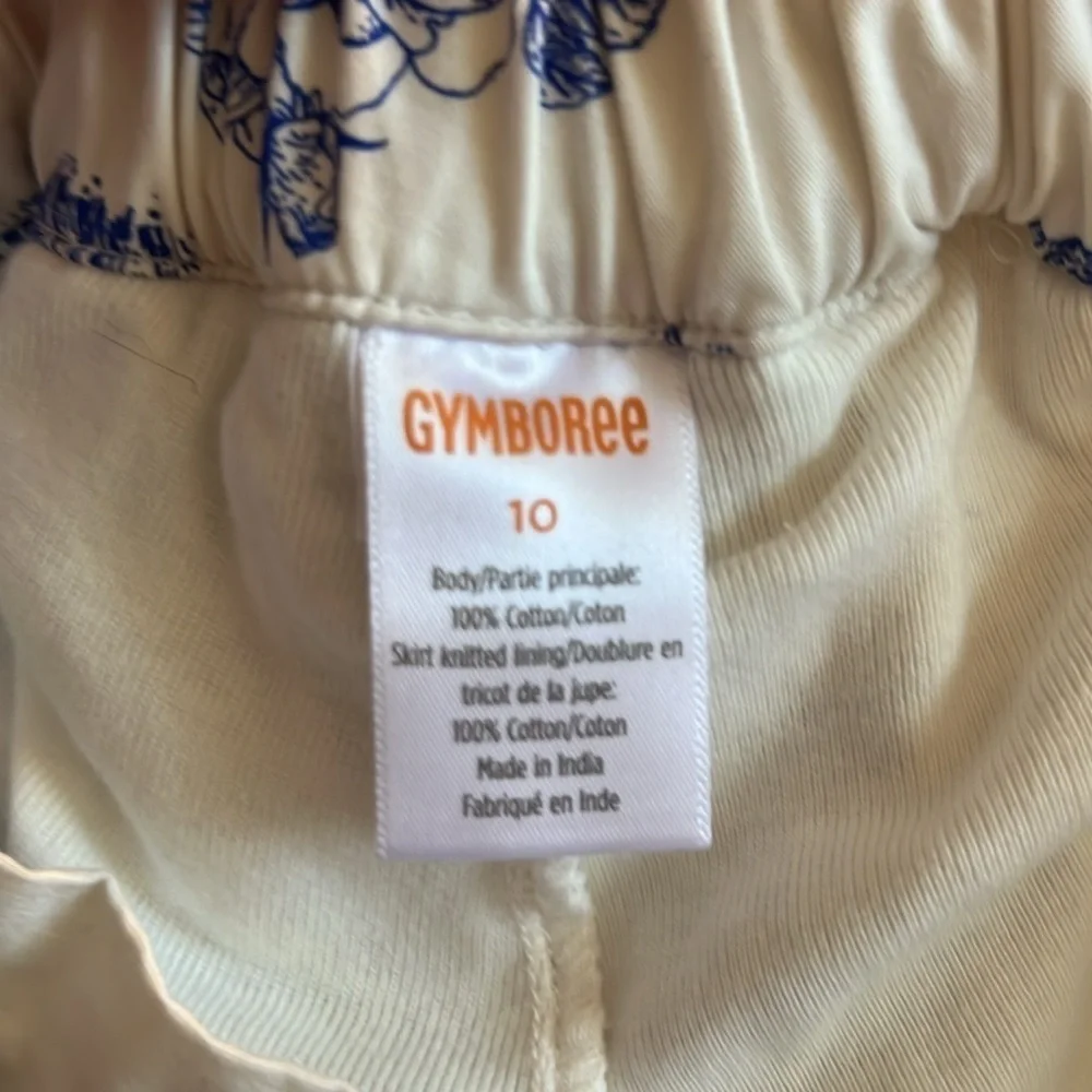 Gymboree NWT Blue and White Tiered Skort with Rabbit Print